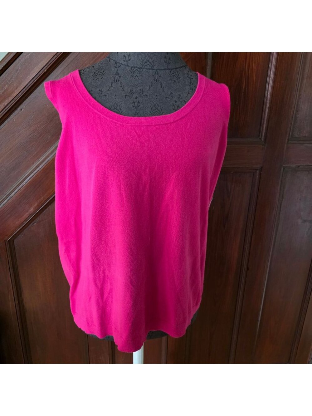 Talbots Sleeveless Pink Knit Tank Top Womens 2x Lightweight Casual
